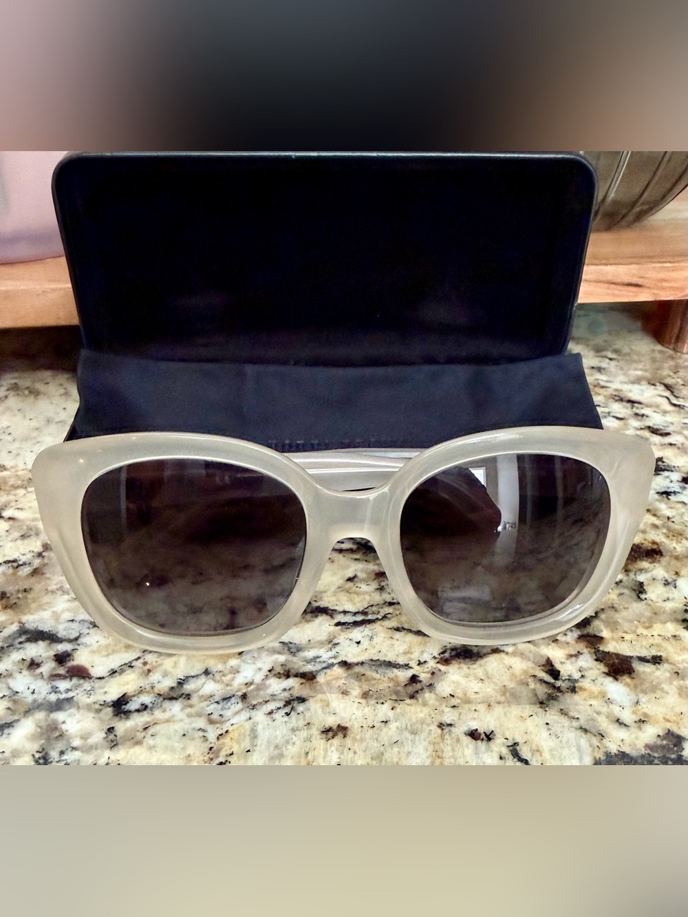 Bobbi Brown Translucent Cream Oval Sunglasses